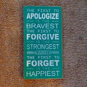 Wooden inspirational message for wall